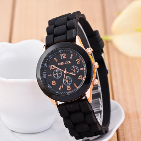 Fashion Luxury Brand Silicone Quartz Wrist Watch For Female -JW01017-Veeddydropshipping