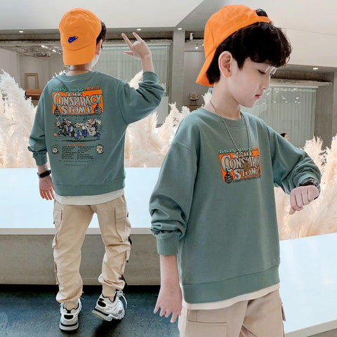 Teen Boy Clothing Child Sweater Long Sleeve Kids Clothes-Veeddydropshipping