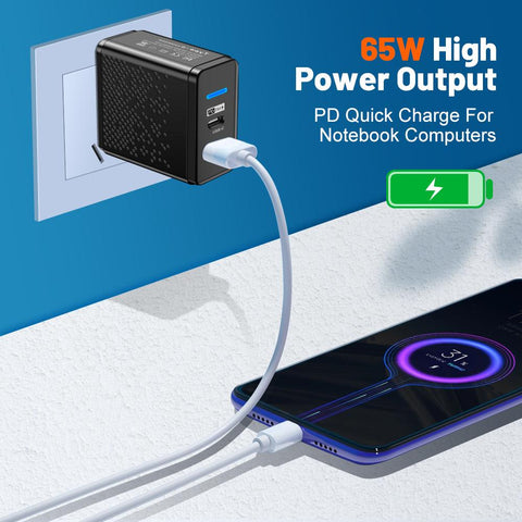 USB C Fast Charger 65W PD Type C Fast Charging Phone Charger Adapter-PA00354-Veeddydropshipping