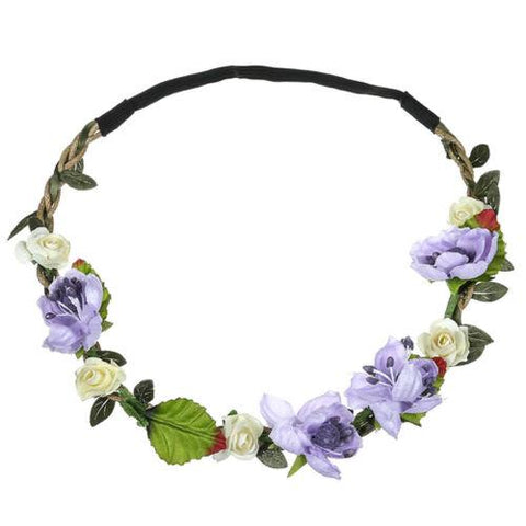 Flower Headband Head Garland Hair Band-WF01116-Veeddydropshipping