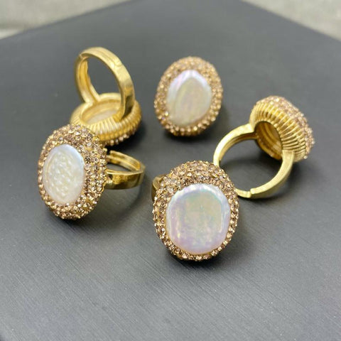 Natural Baroque freshwater pearl ring is the best jewelry gift -JW00402-Veeddydropshipping