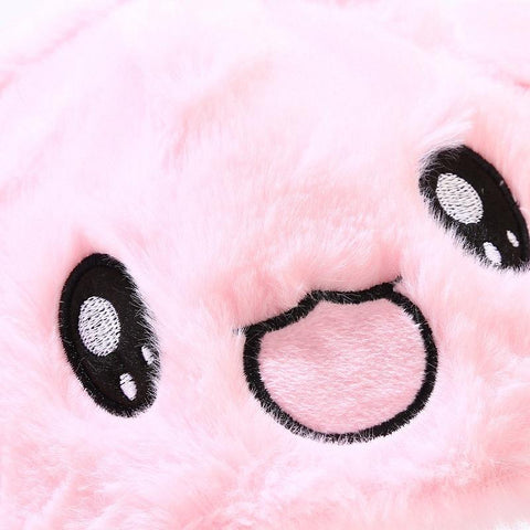 Plush Can Moving Bunny Ears Hat with Earflaps Movable-MF00973-Veeddydropshipping