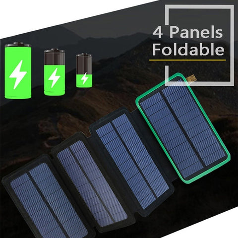 2023 Hot 80000mAh Solar Portable Large Capacity Ultra-thin Power Bank with Led Lamp-PA00497-Veeddydropshipping