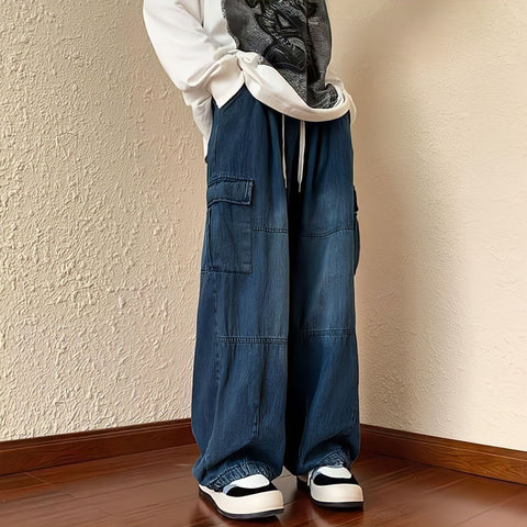 Wide-leg Vintage Jeans Men and Women Autumn-MF00557-Veeddydropshipping
