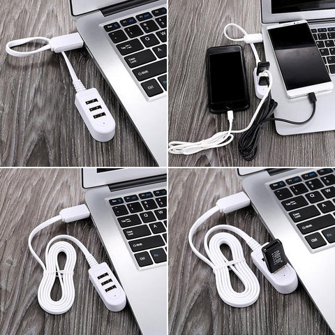 New 3 Port Usb Splitter One For Three 3A Charger Converter Extension Cable Line-PA00450-Veeddydropshipping