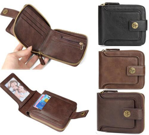 Genuine Soft Leather RFID Protection Wallets-MF00752-Veeddydropshipping