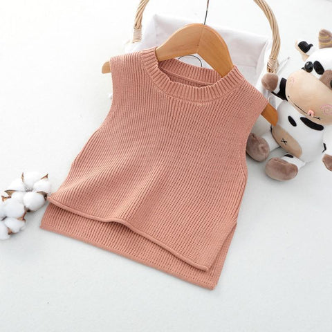 Baby Girl Knitwear Sleeveless Sweaters Autumn Boys Cotton Vest Coat-TB01241-Veeddydropshipping