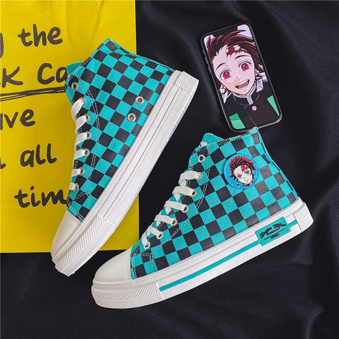Cosplay Sneakers Demon Slayer Women High Top Vulcanized-BS01352-Veeddydropshipping