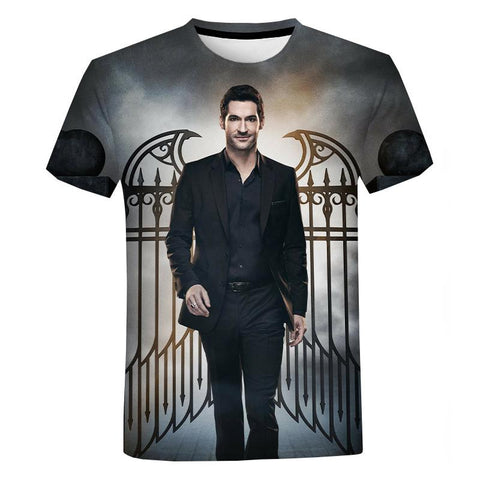 Shirt TV Show Lucifer Oversize T Shirt Hombre-MF00155-Veeddydropshipping