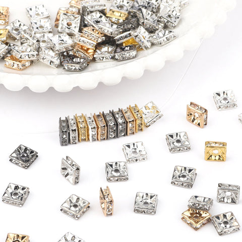 Rhinestone Ball Shape Loose Beads Metal Crystal Beads for Jewelry-JW01472-Veeddydropshipping