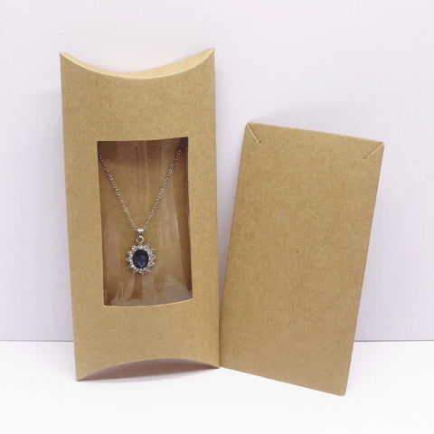Window Pillow box DIY White Paper pillow for card Jewelry Display -JW01686-Veeddydropshipping