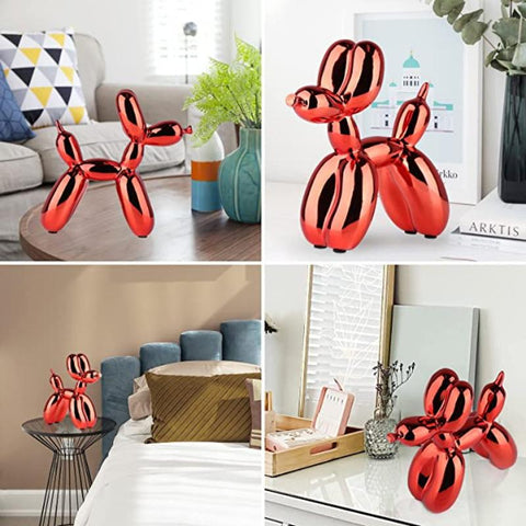 Electroplating Balloon Dog Jewelry Crafts Puppy Statue-HA00328-Veeddydropshipping