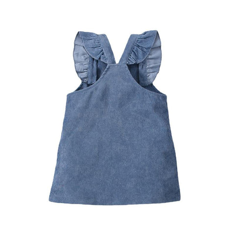 Infant Girls Spring Outfits Corduroy Square Neck-Veeddydropshipping