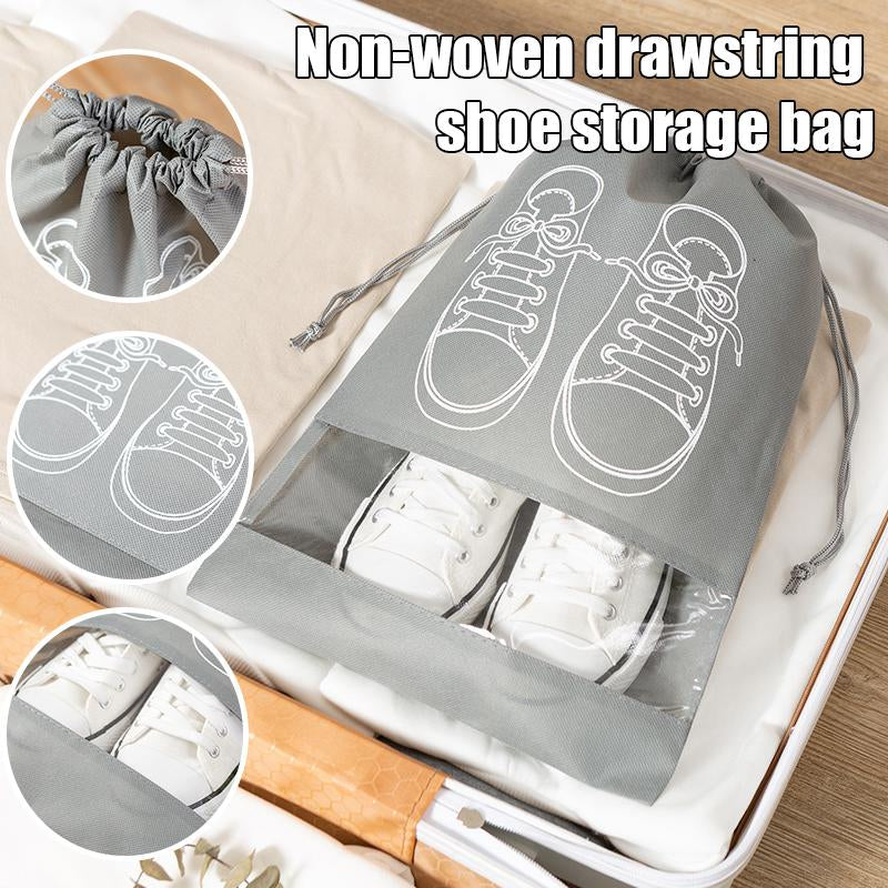 Shoe Dust Covers Drawstring Clear Storage Bag-HA01145-Veeddydropshipping