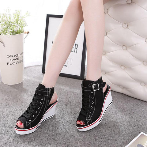 Wedges Sandals Zipper Comfortable Women&#39;s Sandals-BS00871-Veeddydropshipping