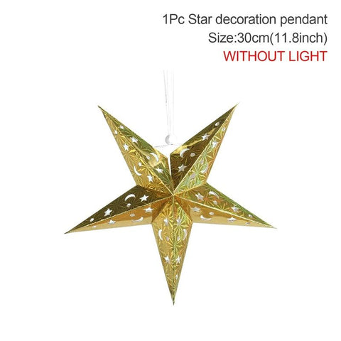 Hollow Star Hanging Pendant Eid Mubarak-HA00589-Veeddydropshipping