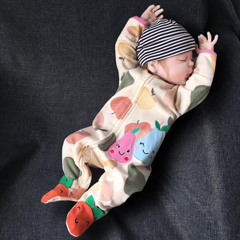 Baby Pajamas Zipper Fleece Newborn Girls Romper Warm Winter-TB00291-Veeddydropshipping