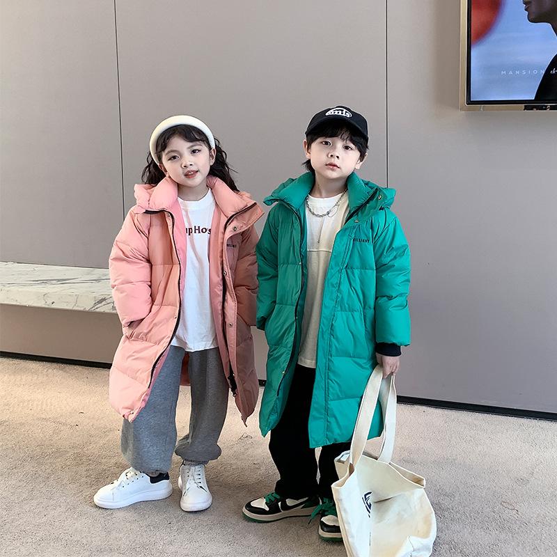 Children Long Coat Hooded Jacket Winter Boys-Veeddydropshipping