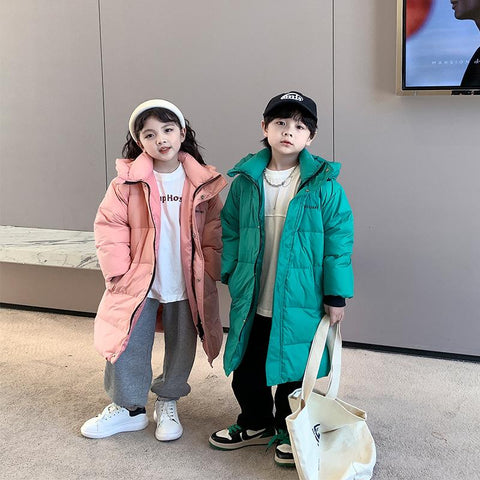Children Long Coat Hooded Jacket Winter Boys-Veeddydropshipping