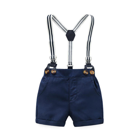 Newborn Boy Clothing Outfit Suit Baby Party Short Bowknot Hat-Veeddydropshipping-4
