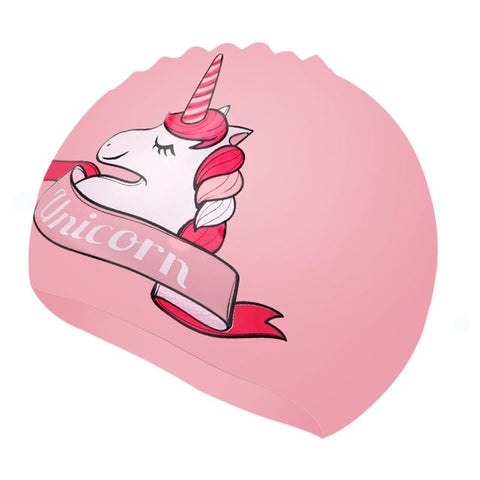 Cute Girl Swimming Cap For Children Kids Waterproof Elastic Silicone Swim -OS00150-Veeddydropshipping