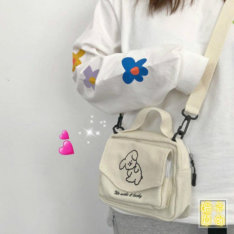 Bags Ladies Canvas Printed Cute Envelope Bag Lady Sweet-BS00235-Veeddydropshipping