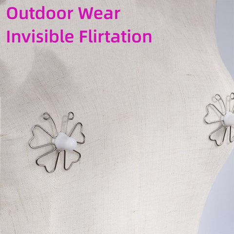 1 Pair Flirting Metal Nipple Clamps Masturbation Clip Bdsm Friction Teasing Massage -BH01270-Veeddydropshipping