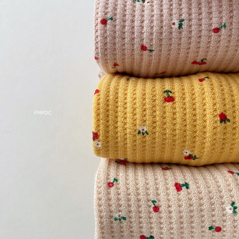 2022 New Toddler Kids Waffle Cotton Clothes Set Many Fruits Print-Veeddydropshipping-6