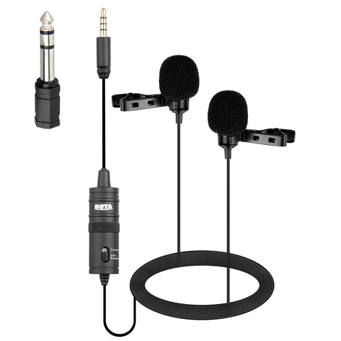 BY-M1 Condenser Lavalier Lapel Clip-on Microphone 3.5mm TRRS 6M Mic For PC -CE01041-Veeddydropshipping