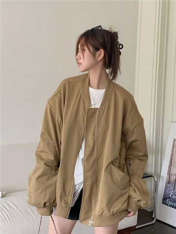 Woman Casual Jacket Oversize Collar Long Sleeve Jacket-WF00280-Veeddydropshipping