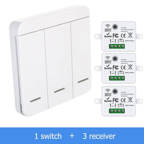 AXUS 433mhz RF Wireless Switch 110V 220v 10A Switch Module Receiver-TI01108-Veeddydropshipping