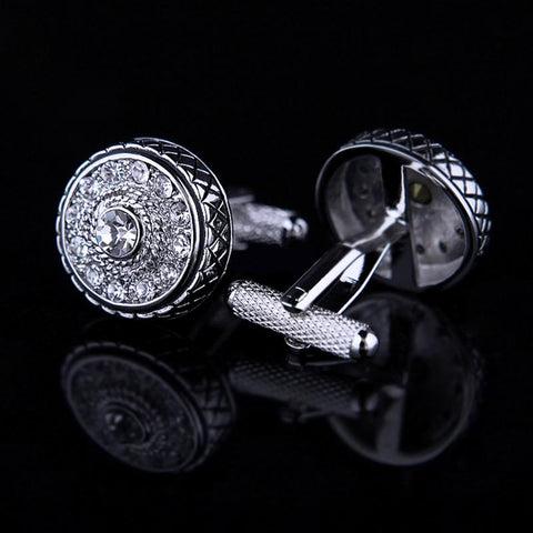 Jewelry Crystal Wholesale French shirt cufflinks for mens guests-JW01316-Veeddydropshipping