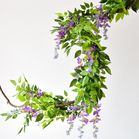 Flower String Artificial Wisteria Vine Garland Plants-HA00727-Veeddydropshipping