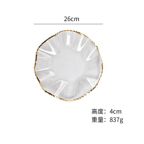 Nordic Glass Tableware Plate Breakfast Plates-HA01312-Veeddydropshipping