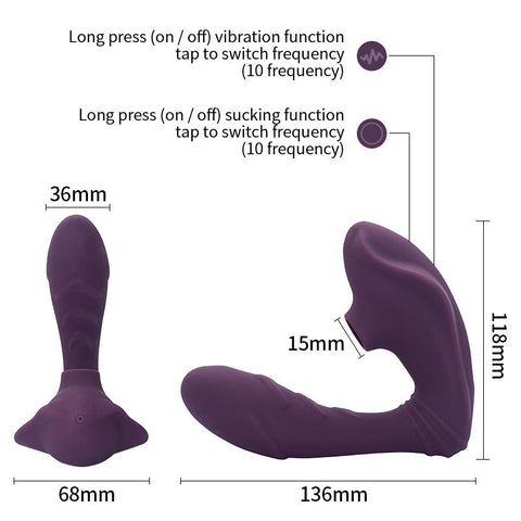Vagina Sucking Vibrator Vibrating Sucker Oral Sex Suction Clitoris Stimulator -BH01224-Veeddydropshipping