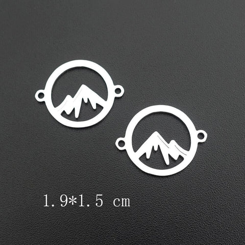 Mountain Connectors Hill Stainless Stee Diy Bracelet Making-JW01639-Veeddydropshipping