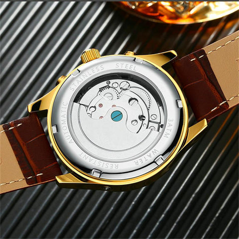 luxury  watches Men Skeleton Mechanical Automatic analog watch -JW00703-Veeddydropshipping