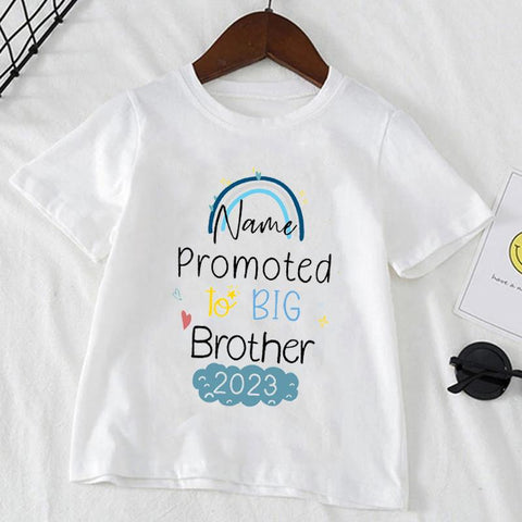 Personalized Name Promoted To Big Sister Brother 2023 Kids T Shirt Baby-TB00961-Veeddydropshipping
