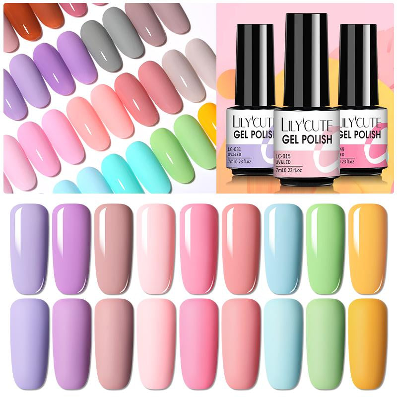 7ml Glitter UV Gel Nail Polish Semi Permanent Nude Color -BH01002-Veeddydropshipping