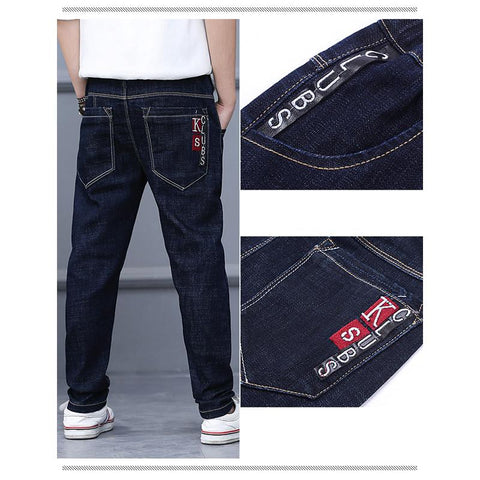 Fashion Children Jeans High Quality Big Boys Denim Trousers Pure-TB01292-Veeddydropshipping