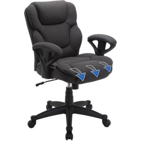 Mid Back Adjustable Manager Office Chair-HA01596-Veeddydropshipping