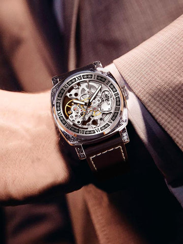 Authentic Brand Carved Watches Automatic men watches -JW00632-Veeddydropshipping