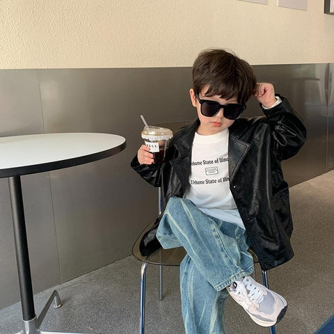 Boys tie-dyed wide lge denim pants 2-8 Years Kids fashion loose casual jeans-TB01262-Veeddydropshipping