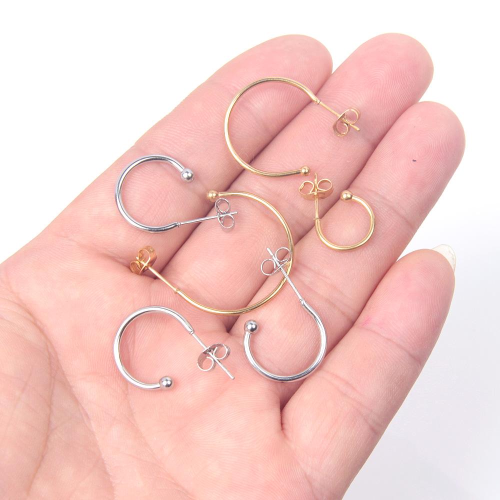 Stainless Steel Ear Wire Earring Hooks  for DIY Jewelry Making-JW01643-Veeddydropshipping