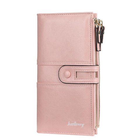 Leather Top Quality Card Holder Classic Female Purse Zipper Brand-BS00215-Veeddydropshipping