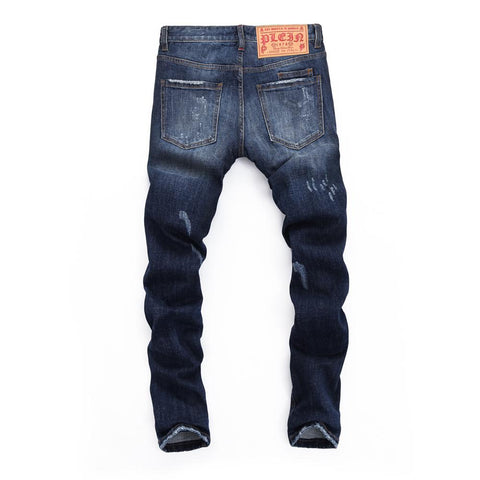 husband blue Stretch jeans mens slim denim trousers-MF00520-Veeddydropshipping