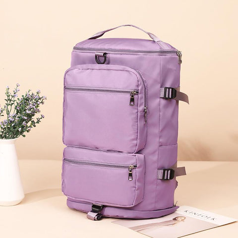 Shoulder Travel Backpack Lady Weekend Sports Yoga Luggage Zipper-BS00004-Veeddydropshipping