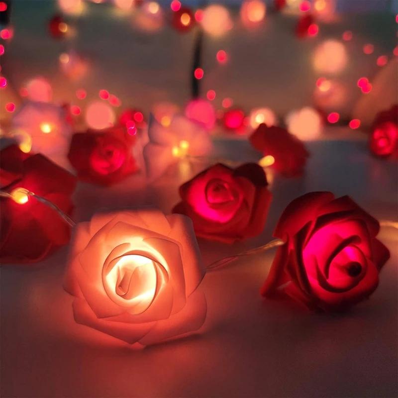 3m 20leds Rose LED Flower Fairy String Lights Garland Christmas-TI00933-Veeddydropshipping