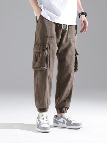 Pants Men Plus Size Baggy Joggers Streetwear-MF00608-Veeddydropshipping