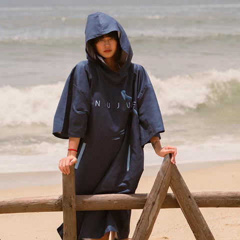 Women Diving Suit Change Robe Poncho Quick-dry Hooded Towel Swim Robe Summer-OS00070-Veeddydropshipping